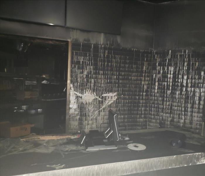 smoke damage from a severe kitchen fire 